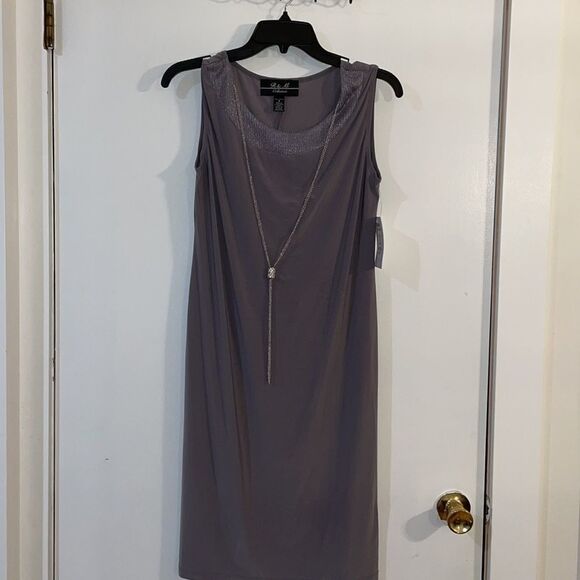 New with Tags R&M Collection Sparkling Silver& Gray Two piece- dress Women’s 6 - Picture 3 of 11